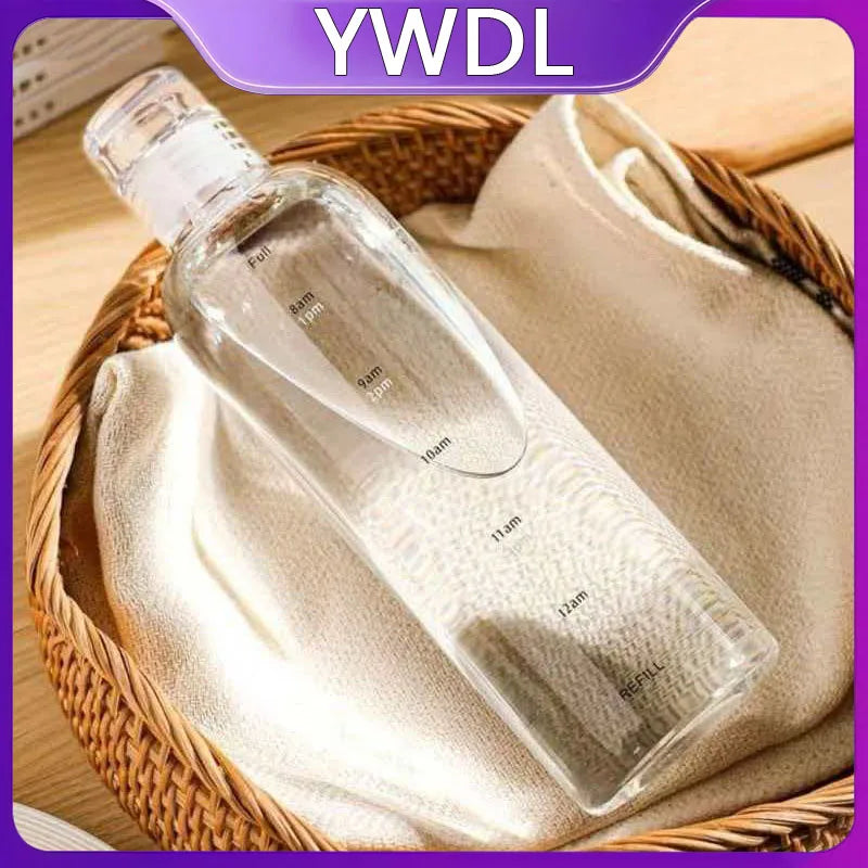 YWDL Large Capacity Glass Water Bottle 300-1000ML Multi-function Transparent Milk Cup for Outdoor Sports Creative Milk Bottle Quake