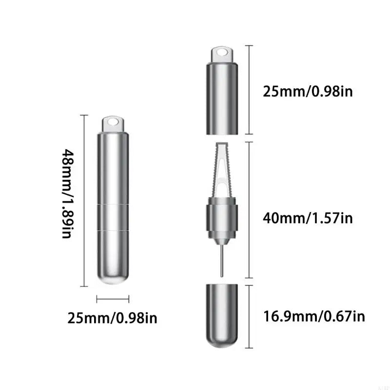 2 in 1 Phone Tray Pin and Tape Opener Tool, Small Metal Carry Piece with Screw Cap Cover, Steel Cutter, and Attachment K1KF Quake