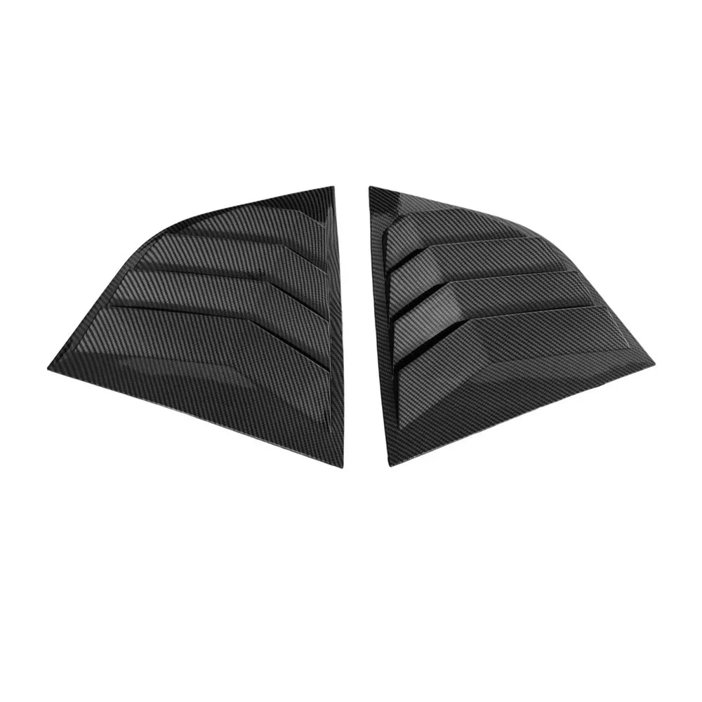 For Skoda Octavia MK3 2013-2019 Car Rear Louver Window Side Shutter Cover Trim Sticker Vent Scoop ABS Carbon Fiber Accessories Quake Carbon