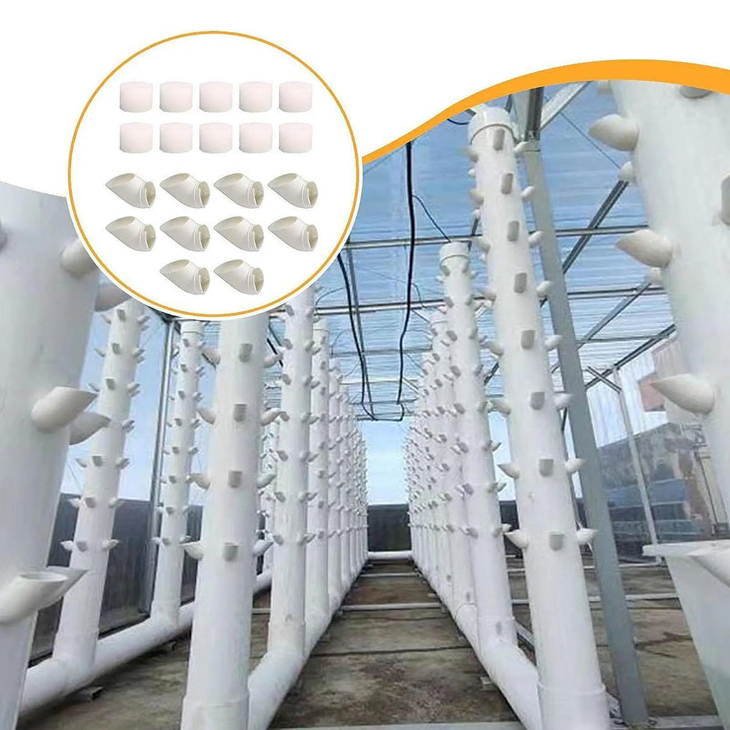 Hydroponic Tower Colonization Cups Reusable PP Plastic Plant Grow Pot for Home Vertical Garden Quake