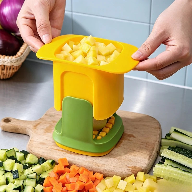 Multifunctional Vegetable Dicer Manual Fruit Veggie Cutter for Potato Carrot Cucumber Kitchen Chopper Dicing Slicing Tool Quake