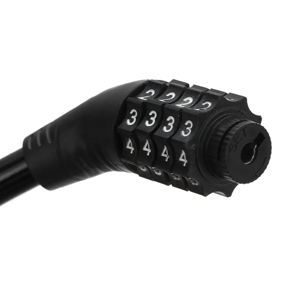 Bike Accessories Cable Chain Cycle Security 4 Digit Password Combination Number Bike Lock Padlock Quake