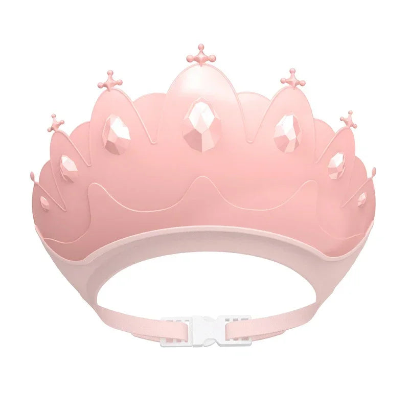 Baby Adjustable Ear Protection Waterproof Size Shampoo Cap Crown Baby Shower Cap Children Cartoon Bath Visor Infant Hair Shield Quake