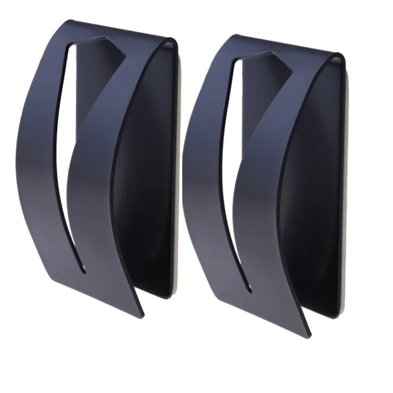 1PC Stainless Steel Towel Holder Hook Self Adhesive Clip Bathroom Cloth Hanger Household Wall Mounted Towel Rack Storage Quake 2pcs black