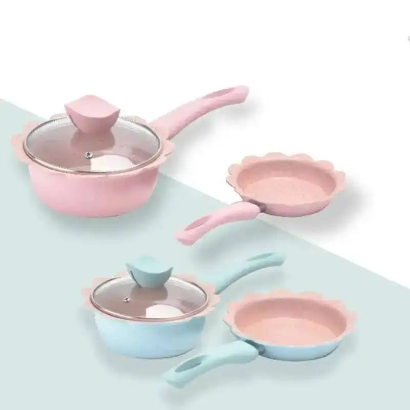 16cm Baby Food Non-stick Pan Supplement Pot Maifan Stone Children Milk Pot Soup Noodle Omelette Pot Quake