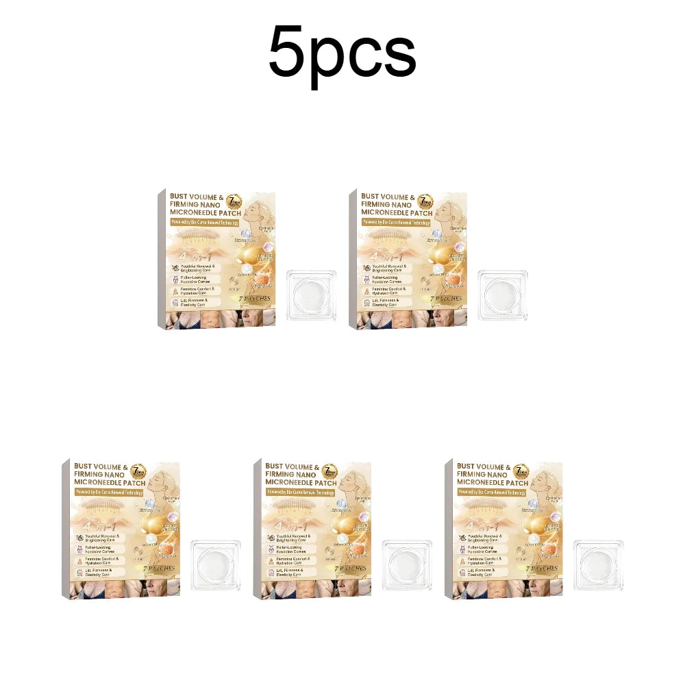 Breast Skin Care Patch Firming Moisturizing Hydrating Chest Patch for Sagging Skin Fine Lines Smoothing Overnight Care Quake 5pcs