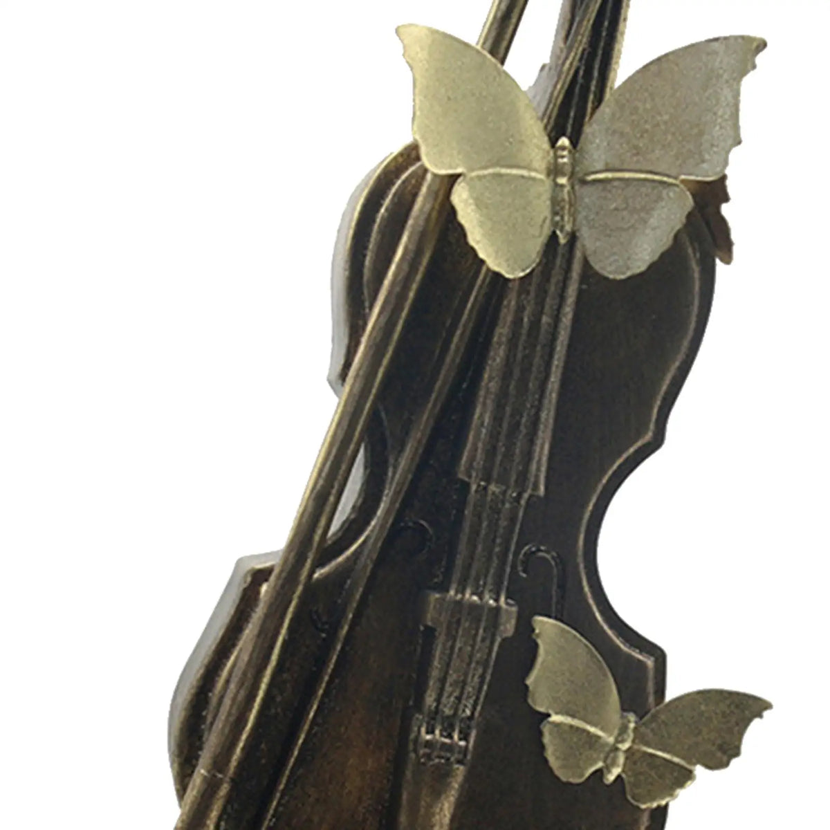 Violin Sculpture Resin Figurine Musician Gift Desktop Novelty Craft Decor for Housewarming Bookshelf Shelf Desk Centerpiece Quake