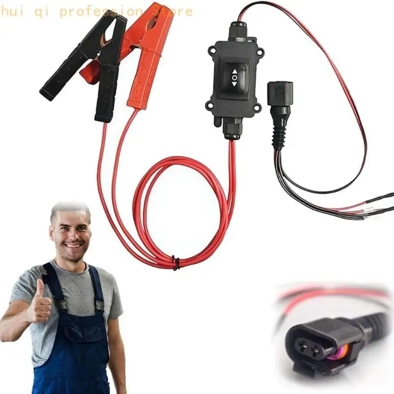 Electronic Parking Brake Diagnostic Tester 12V 24V with Direction Control, Two Wire Motor Support and Battery Clamp Connection Quake CN