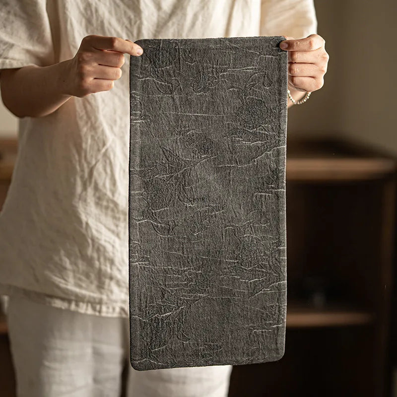 Jacquard Dry Tea Mat Waterproof Tea Mat Kung Fu Tea Set Accessories Fabric Heat-resistant Tea Table Mat Chinese Zen Table Quake