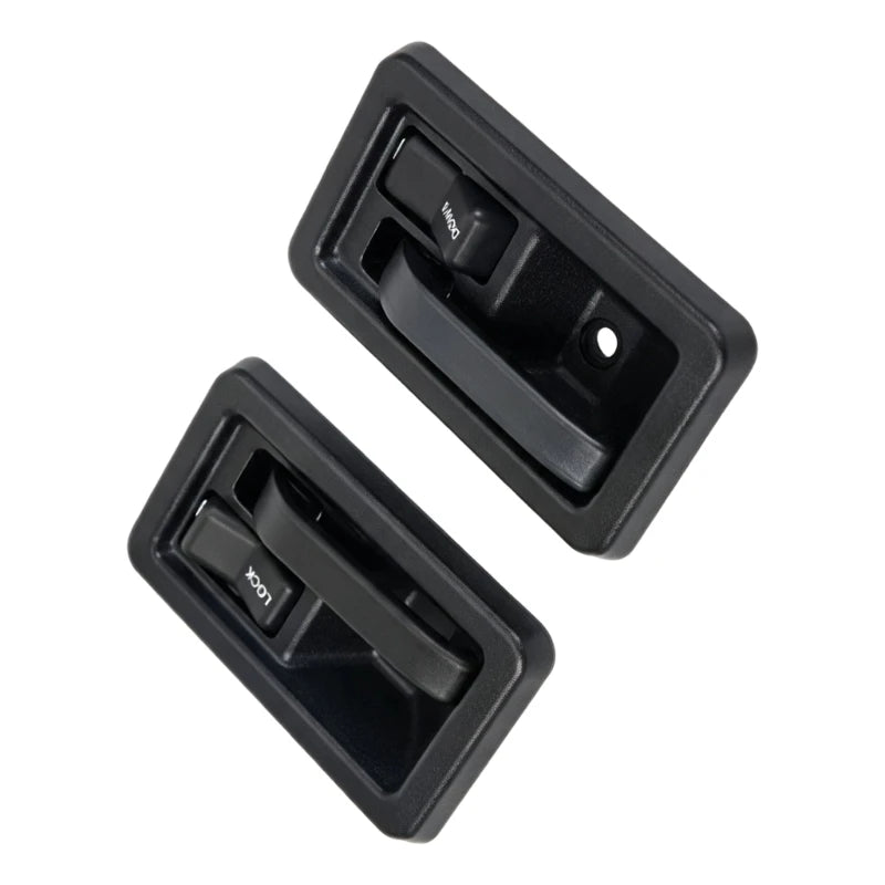 Inside Pull Handle Replacement Set, Black Left Right Pair for Vehicle Specific Interior Door Repair and Handle Repair Work H8WE Quake CN