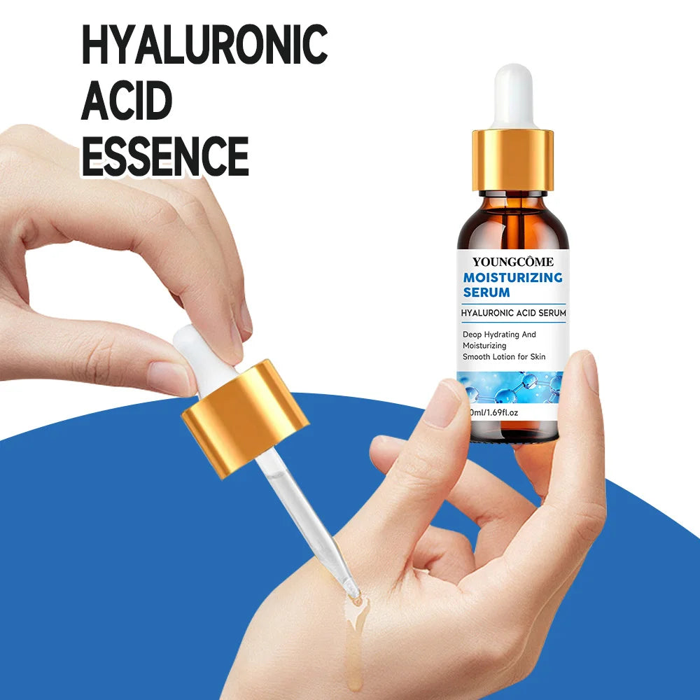 Hyaluronic Acid Facial Essence Deep Moisturizing Facial Skin Essence Anti Wrinkle Aging Face Lift Tightening Reduce Finelines Quake