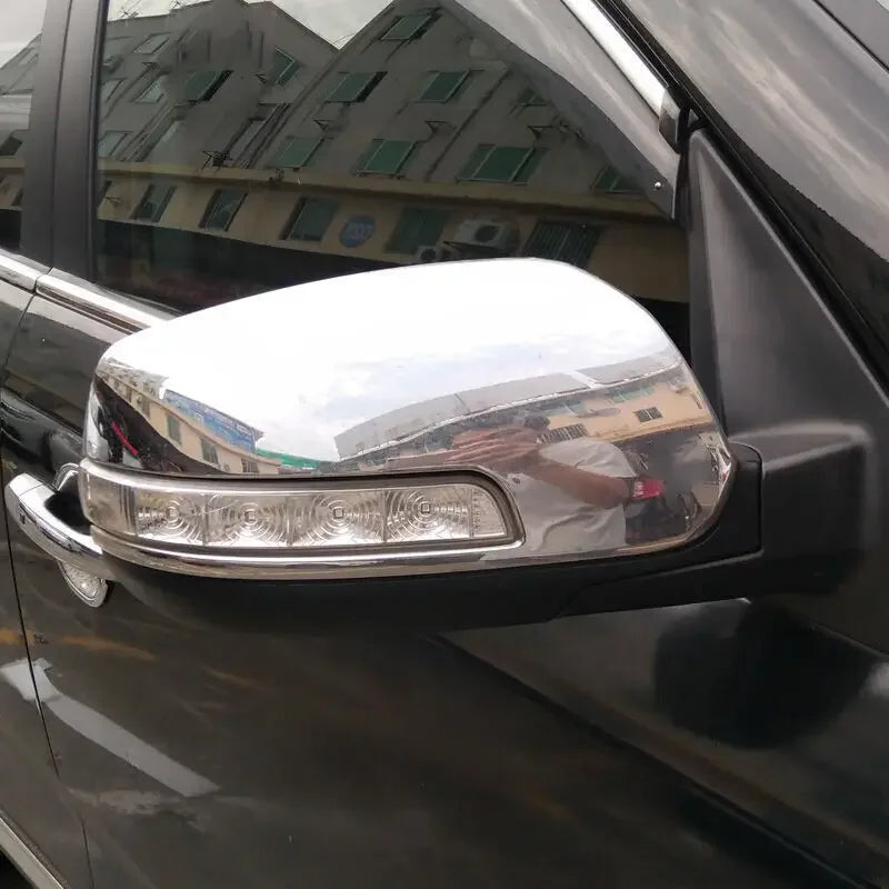 For Kia Sorento 2013-2014 Car Rearview Side Mirror Cover Wing Cap Exterior Door Sticker Frame Case Trim Housing Silver Chrome Quake
