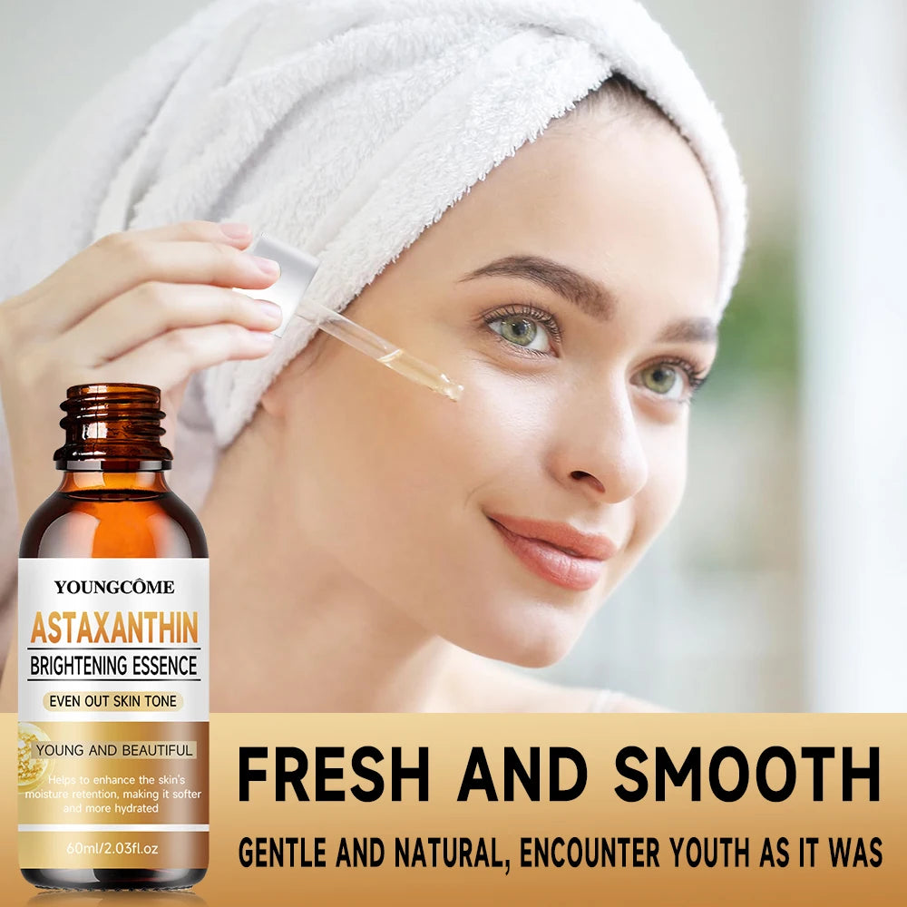 YOUNGCOME Astaxanthin firming and moisturizing essence,Smoothes wrinkles,Skin looks visibly younger 40ML/60ML Quake