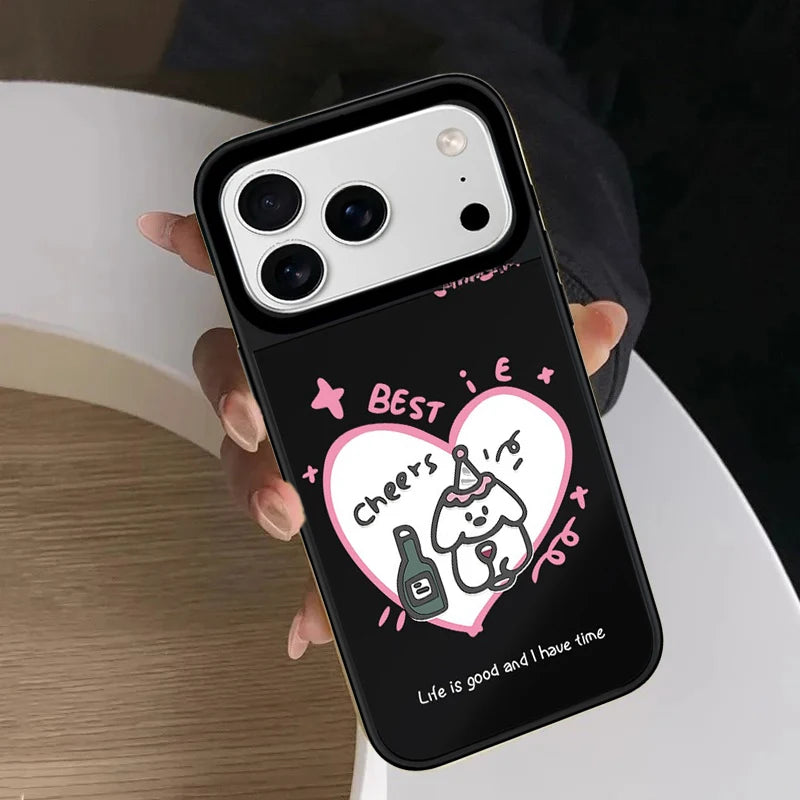 6090468 Mirror Surface Magnetic Phone Case Cover for IPhone 13 14 15 16 17 18 Pro Max Case Multicolor Quake
