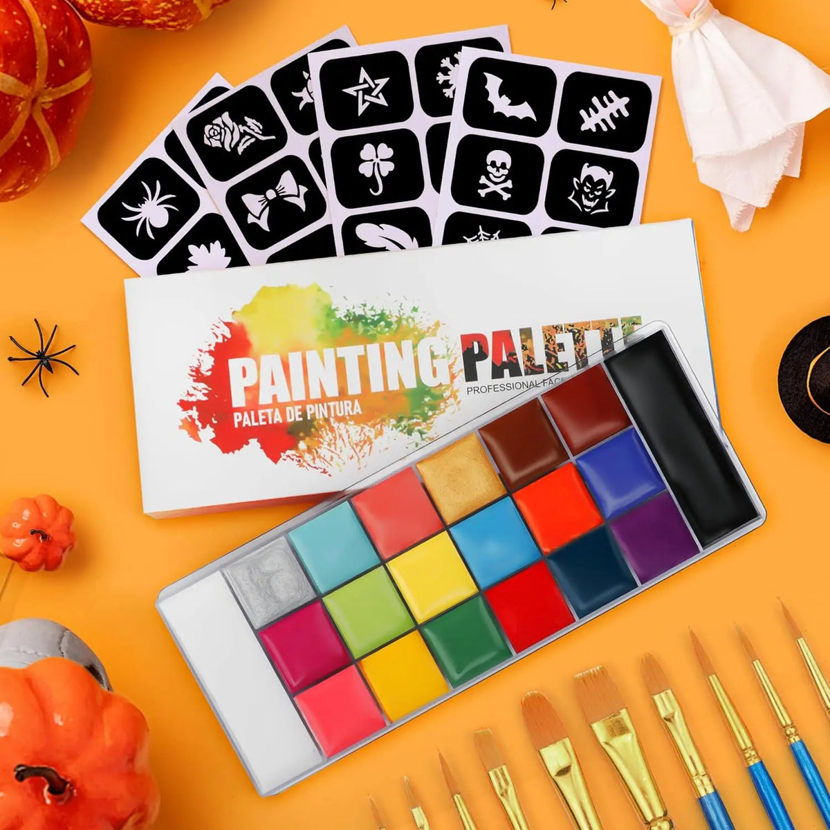20 Colors Face Body Painting Oil Safe Kids Flash Tattoo Painting Art Halloween Party Makeup Fancy Dress Beauty Palette Set Quake