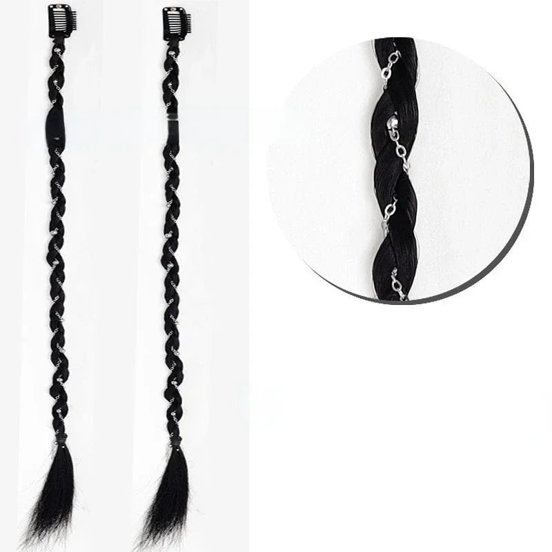 2pcs/set Y2K Boxing Braids Girls Cool Fashion hair Braide Women Fried Dough Twist Braid Traceless Invisible BB Clip Boxing Braid Quake lklt