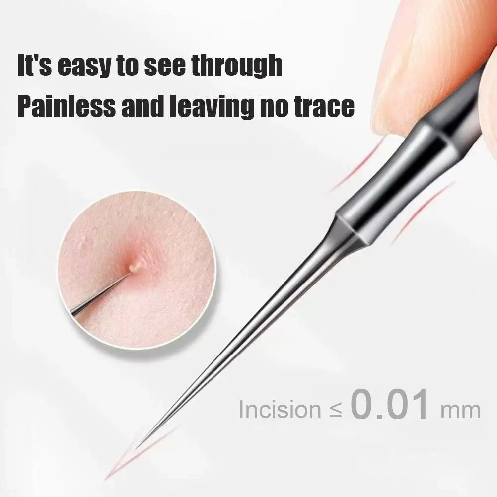 Pimple Extractor Acne Needle Tool Blackhead Comedone Removal Pimple Popper Tool for Face Nose Blackhead Extractor Tool Stainless Quake