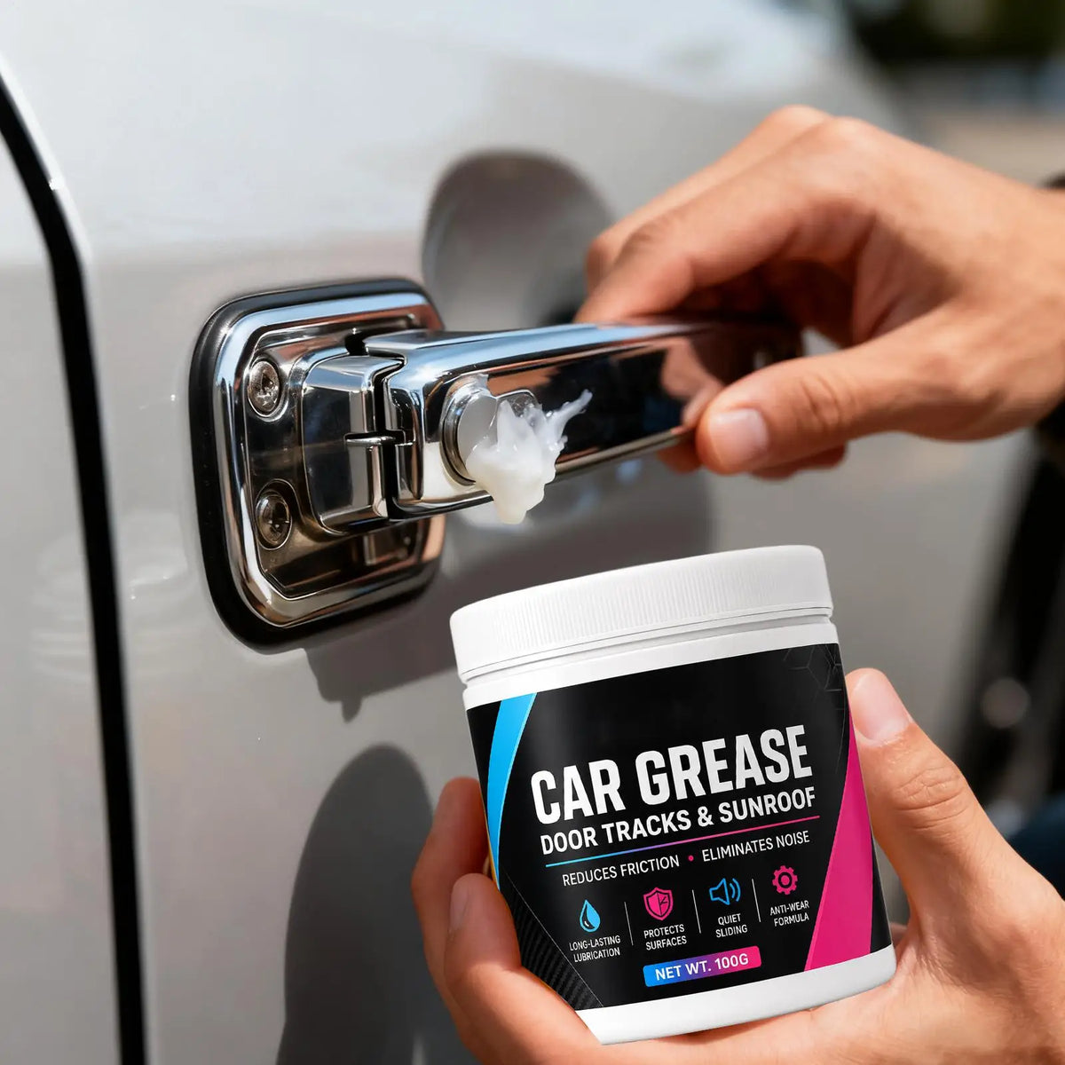 Auto Grease 100g Sliding Anti-Rust Door Track Lubrication Multipurpose Grease for Car Trailer Door Hinge Window Track Sliding Quake