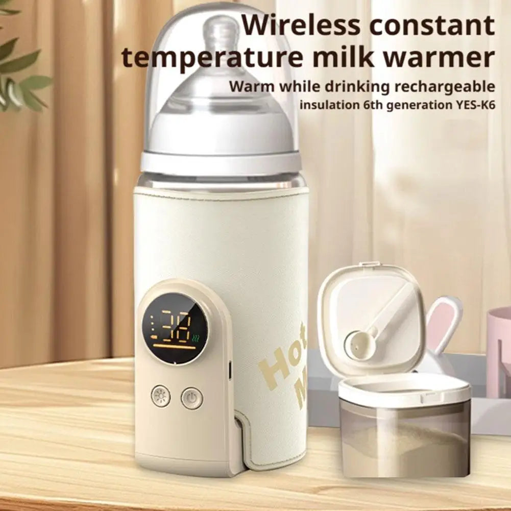 Baby Bottle Warmer Portable 10000mAh Power Bank Bottle Warmer 4-10 Hours Runtime Baby Milk Warmer USB-C Charging For Travel Quake