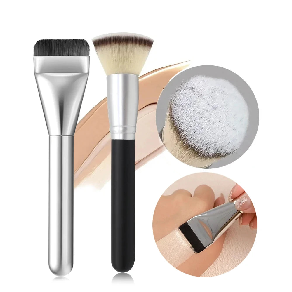 Makeup Brushes Foundation Loose Powder Concealer Blending Blush Brush Professional Cosmetic Beauty Makeup Tool Quake 2pcs-2