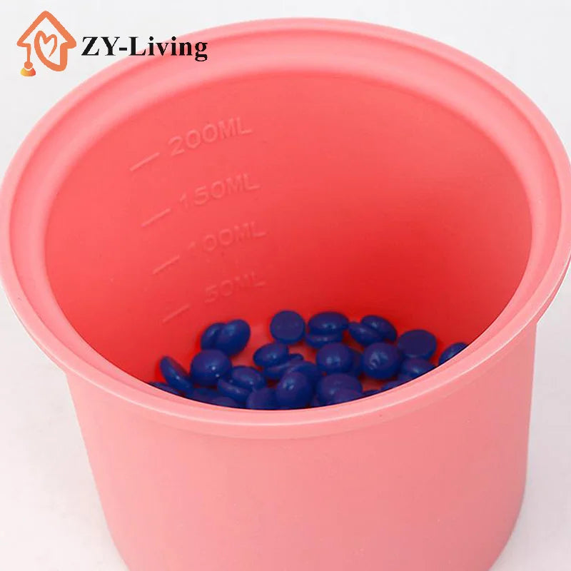 1Pc Wax Warmer Heat-resisting Replacement Silicone Bowls Hair Removal Wax With Stirring Stick Non-Stick Pan Hair Removal Beauty Quake