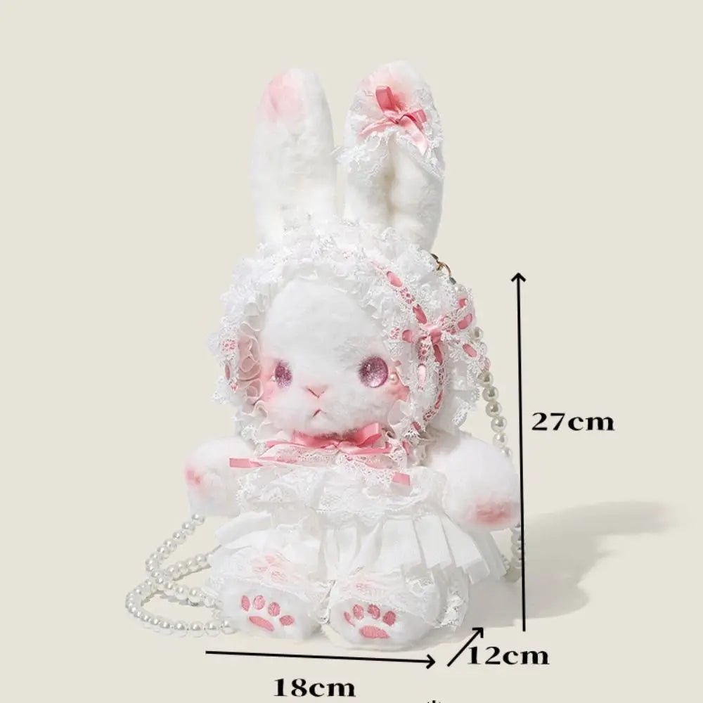 Cute Bunny Bag Princess Sweet Crossbody Bags Pearl Chain Lolita Purse Quake
