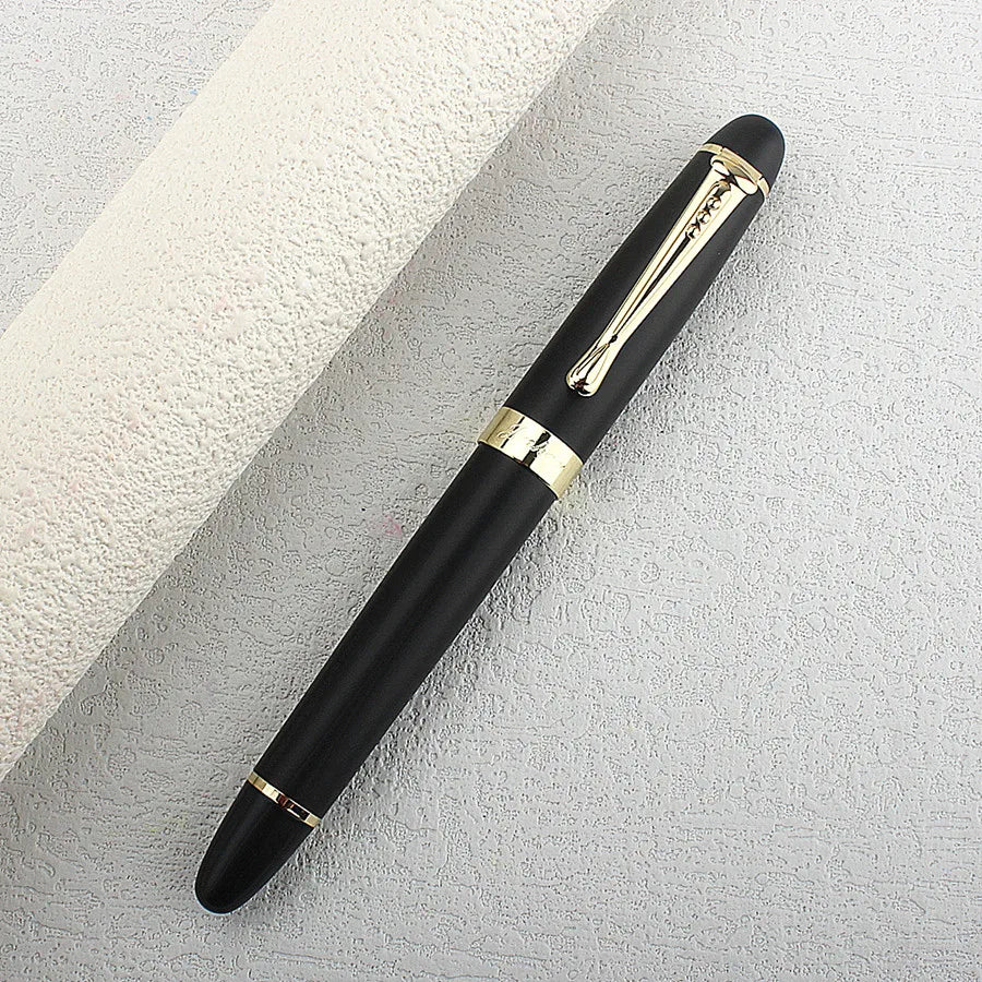 Jinhao 450 Metal Fountain Pen EF/F/M/Bent Nib Golden Trim with Converter Writing Pen PK 20 Quake 450-1 M 0.7MM