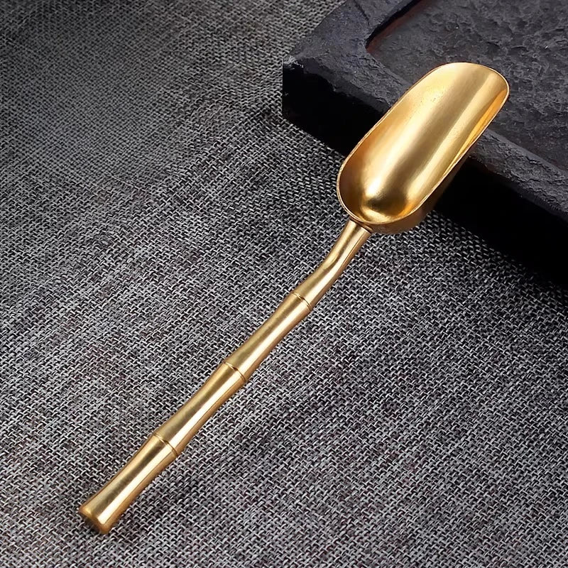 Tea spoon tea shovel small brass tea set accessories tea spoon single tea spoon tea set tea spoon tea spoon Quake