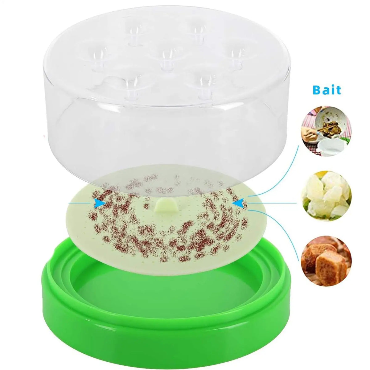 Fly Trap Reusable Non-Electric Garden Fly Catching Device Garage Animal Control for Homeowners Renters Kitchens Homes Offices Quake