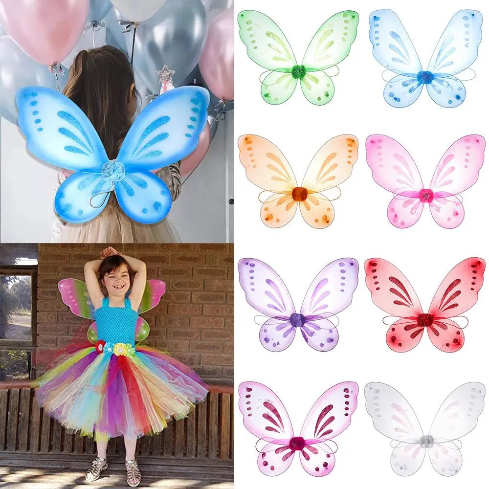 Birthday Party Favor Angel Wings for Butterfly Fairy Costume Accessories Dress-Up Wings Fairy Wings Quake