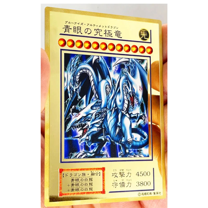Yu-Gi-Oh TCG 25th Anniversary God Cards Blue-Eyes Japanese Version English Version Obelisk Slifer Anime Collection Homemade DIY Quake Yu7