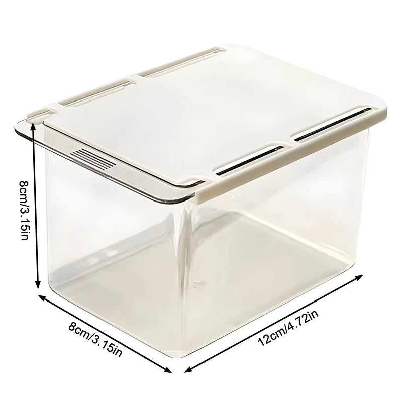 1Pcs Drawer Style Storage Box Under The Mirror Cabinet Transparent Bathroom Cotton Stick Makeup Cotton Pull-Out Storage Case Quake 1Pcs