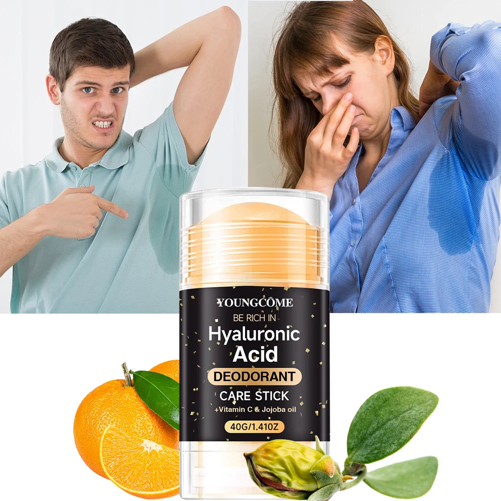 Hyaluronic Acid Deodorant Stick Underarm Bad Smell Sweating Removal Armpit Refreshing Antiperspirant Lasting Aroma Deodorant Quake