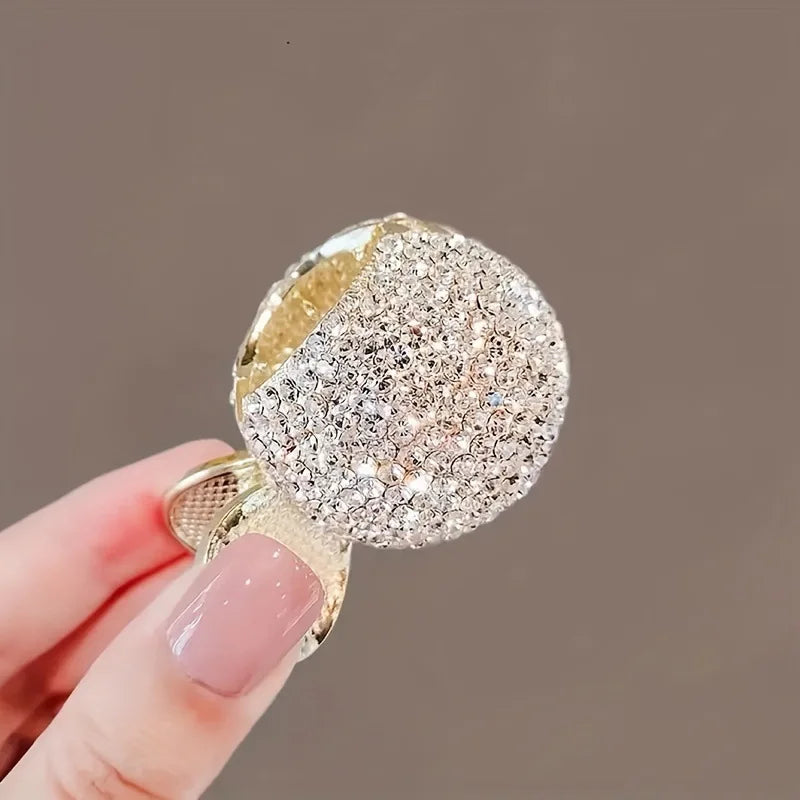 Korean New Rhinestone hair clip claw clamp Gypsy Hairpin High Ponytail Women's Hairpin Back Head Alloy Shark Clip Quake