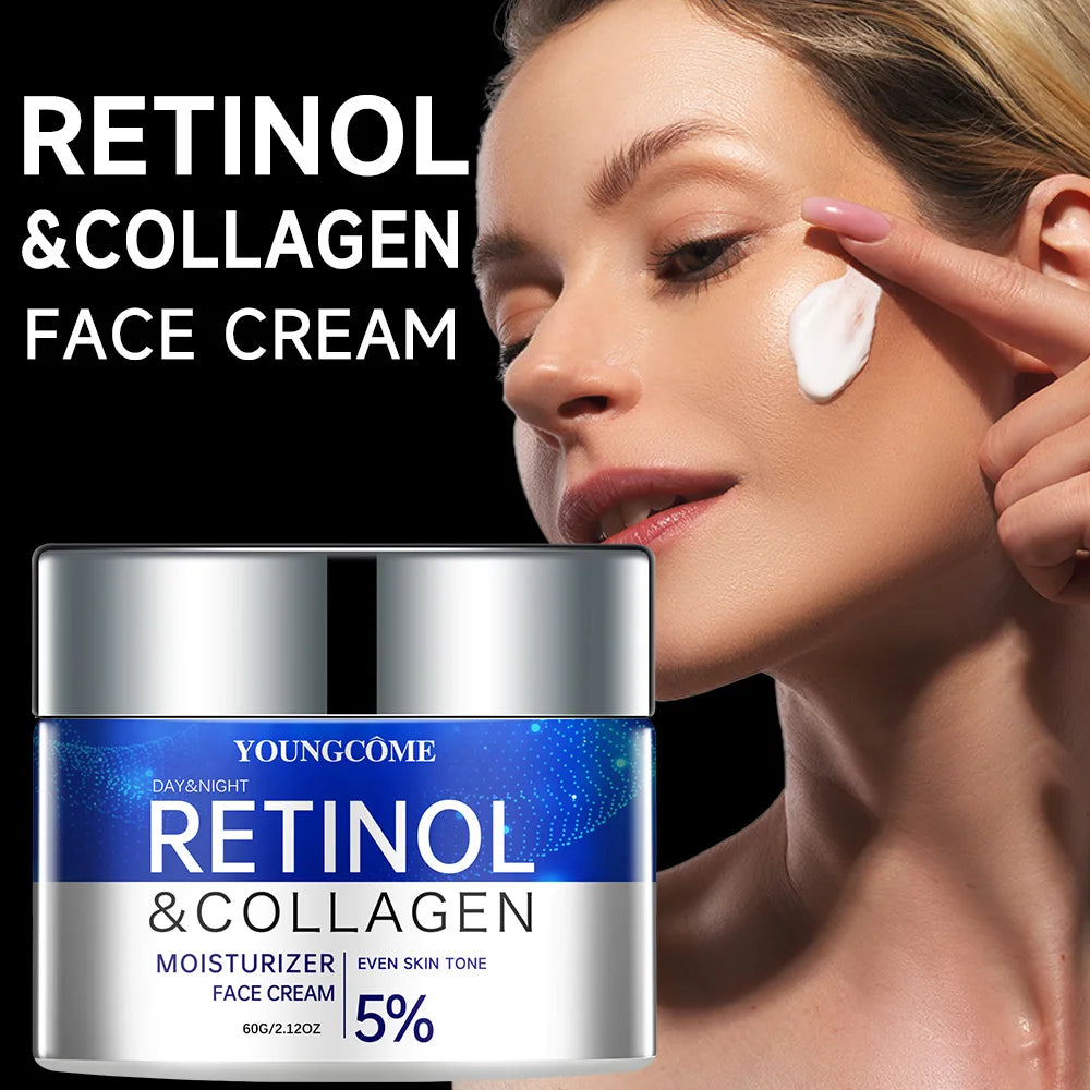 Retinol & Collagen Moisturizing Repair Cream and Serum Set Skin Collagen Essence Skin Care Set Cosmetics Travel Package Quake