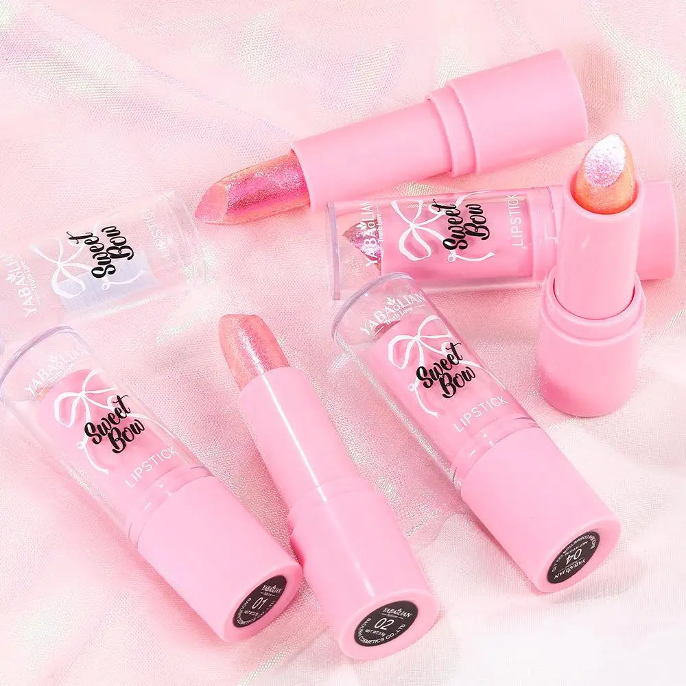 Metallic Pink Glitter Lipstick Long Lasting High Shine Diamond Nude Shimmer High Impact Full Coverage Sexy Lip Makeup for Women Quake