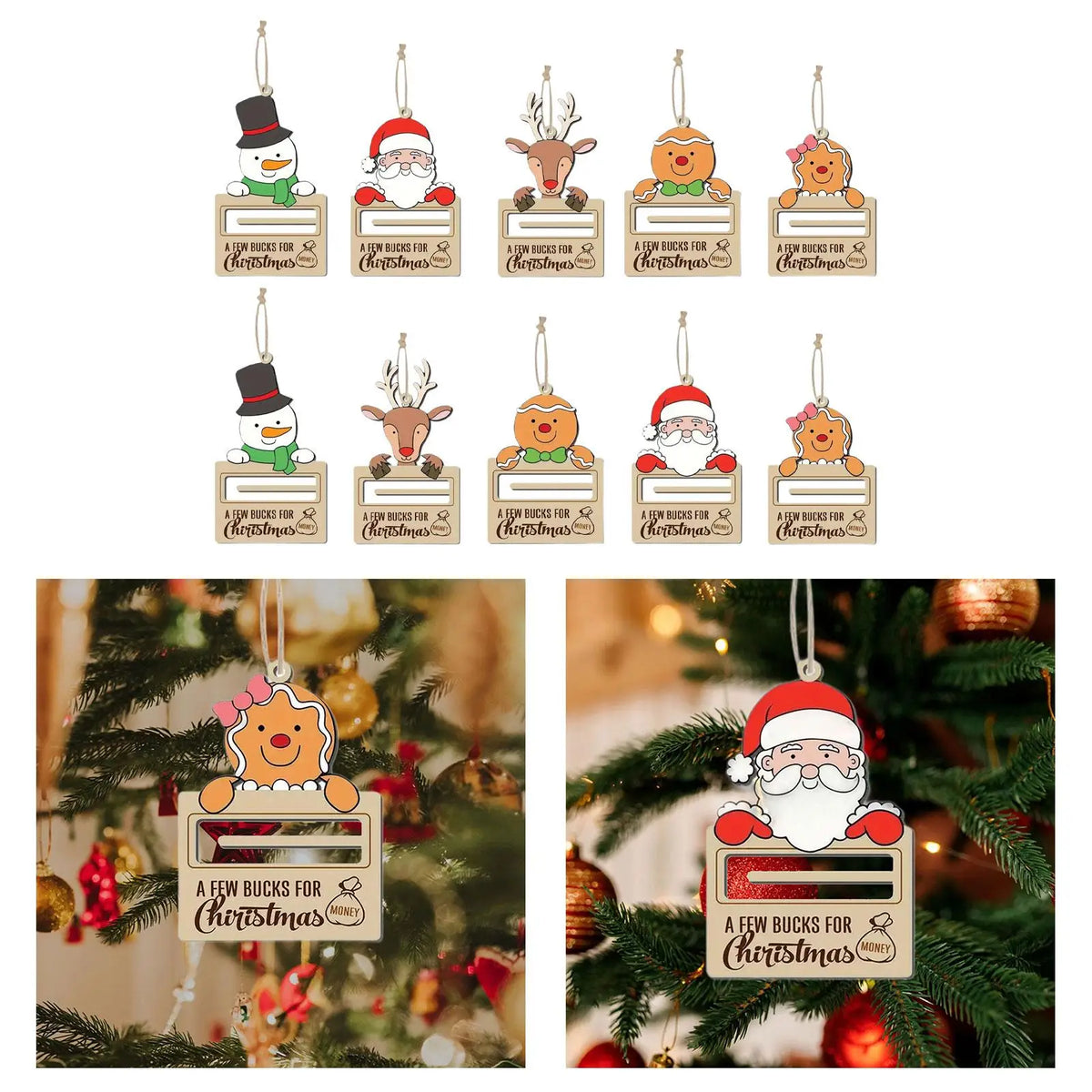 Christmas Money Holder Hanging Decorations Christmas Decor for Living Room Quake