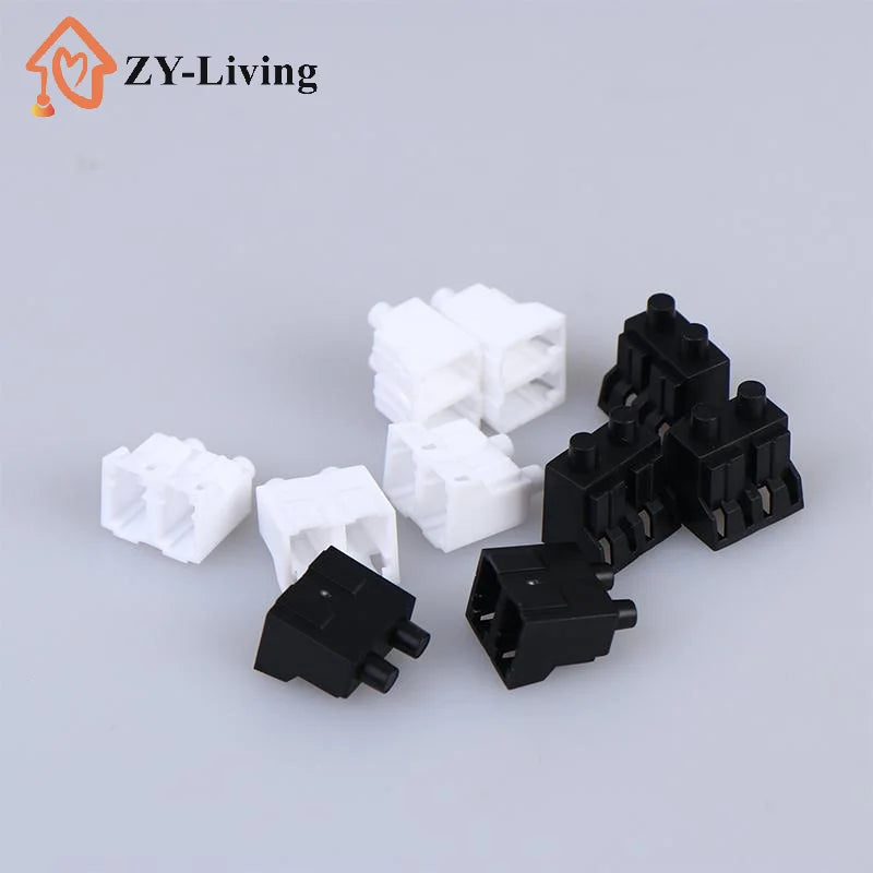 10pcs LC Duplex Fiber Optic Tool Dust Cover Connector, Dust Protective Cap For Optical Patch Cord Cable Quake