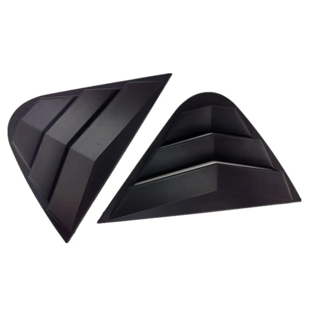 For Seat Ibiza 2008 2009 2010 2011 2012 Car Rear Louver Window Side Shutter Cover Trim Sticker Vent Scoop ABS Carbon Fiber ABS Quake Matte Black
