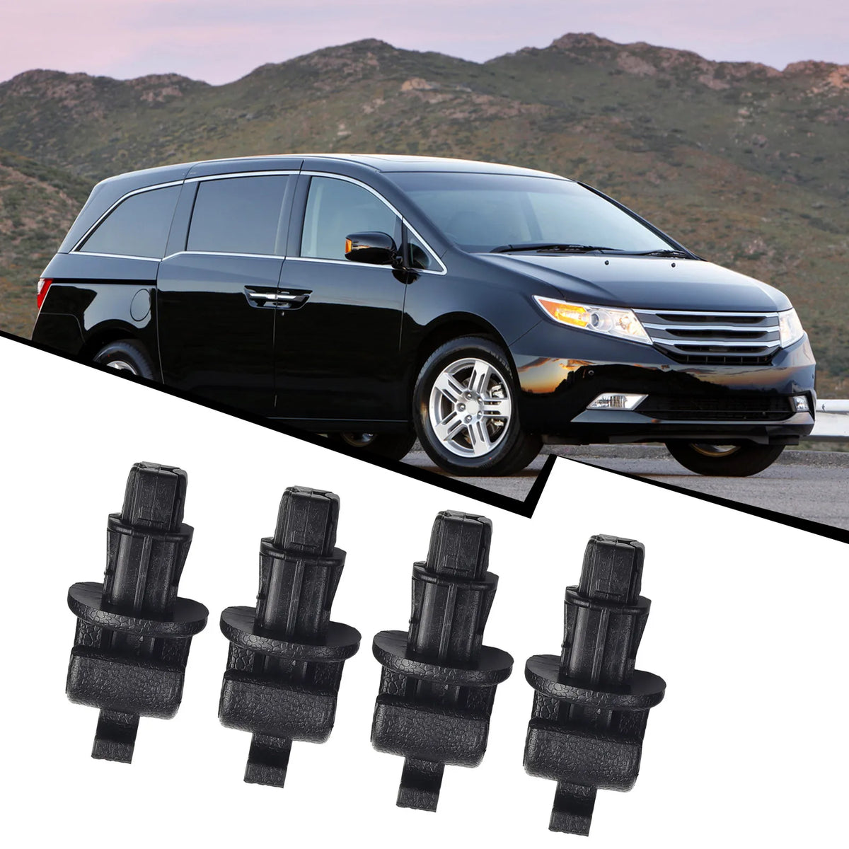Black Sun Shade Hook Clip Kit for Honda Odyssey 20052010 Sliding Door Perfect Replacement for Rear Sliding Door Quake