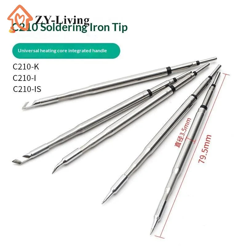 1Pcs C210 C245 Soldering Iron Tip for Phone Repair Tools Compatible with I IS K SK 2C 3C Soldering Station Quake