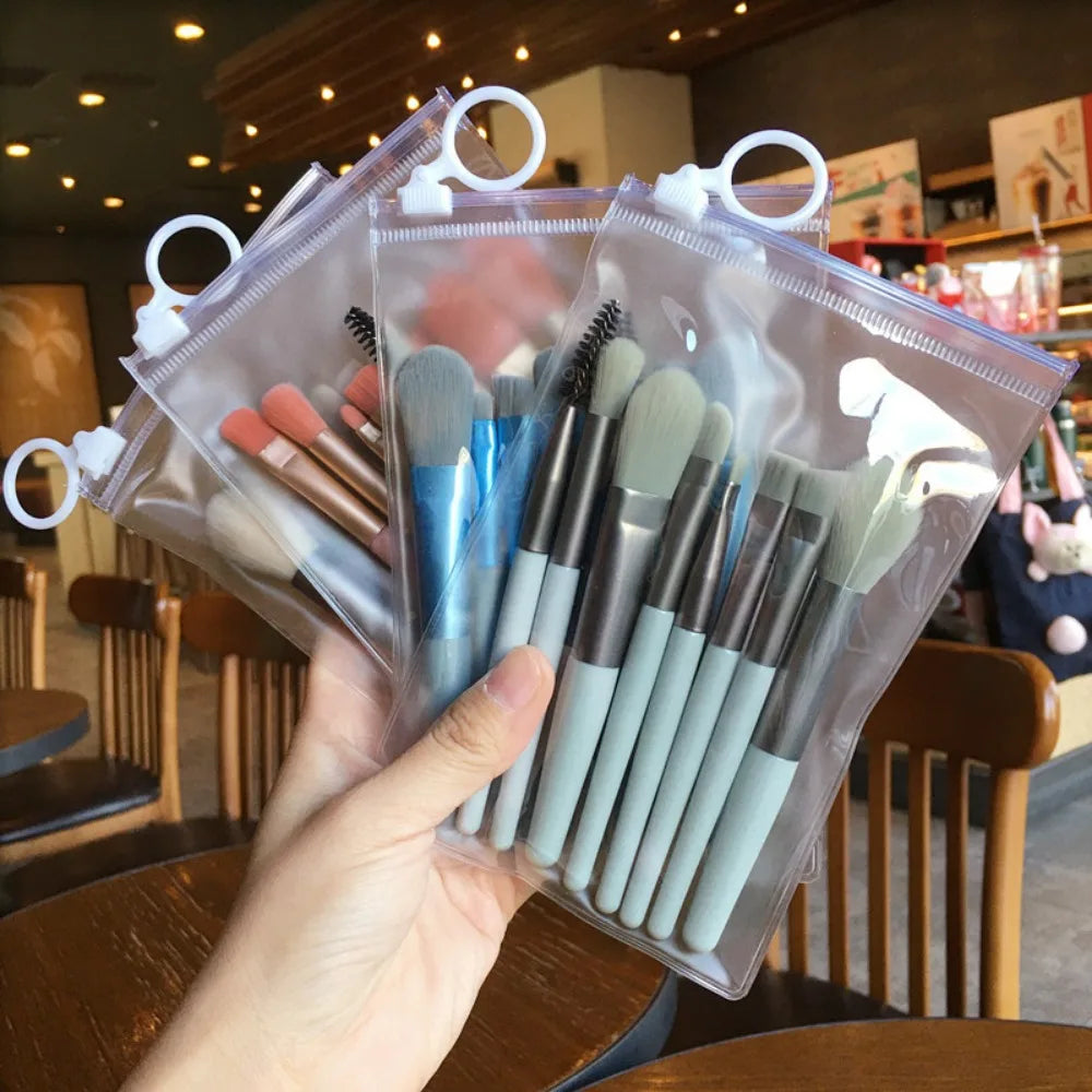 Makeup Brush Complete Set of Small 8 Beauty Tools Portable Set Eye Shadow Brush Foundation Make-up Brush Powder Blusher Brush Quake