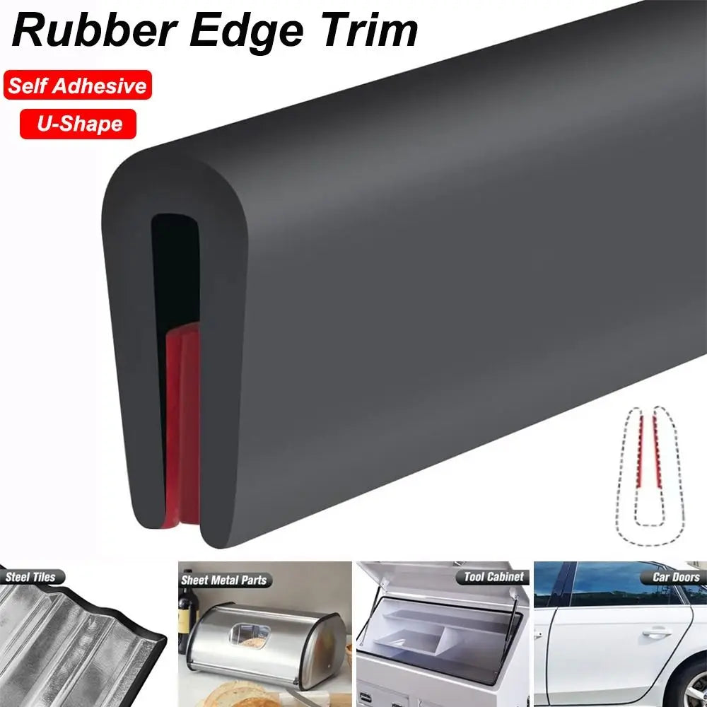 New U-Shape Edge Protector Strip Trim 3 Meters Rubber Edge Trim Strip Waterproof Edge Protector Quake