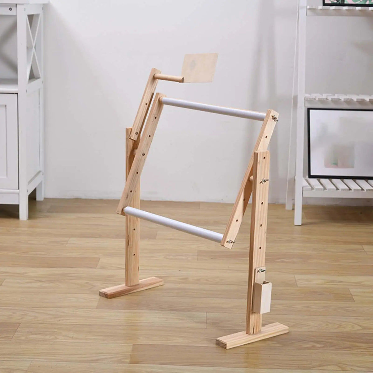 Wooden Cross Stitch Stand Embroidery Lap Stand DIY Craft Adjustable Rotating Quake