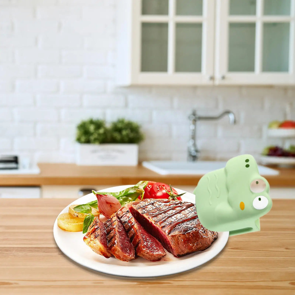 Silicone Oven Mitt Anti Slip Portable Finger Protector Baking Mitts for Kitchen Gadgets Hot Bowl and Dish Grilling BBQ Barbecue Quake