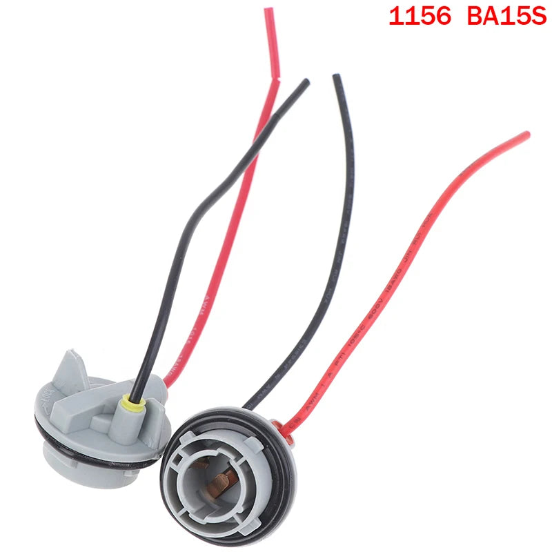 2Pcs 1156 1157 Bulb Socket BAY15D Lamp Holder P21/5W Adapter Base Connector Quake 1156 BA15S