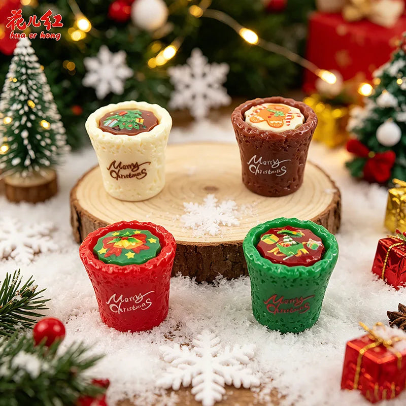 20Pcs Miniature Dollhouse Drinks Simulation Christmas Coffee Cup Model Toys DIY Fake Food For Dollhouse Jewelry Making Accessory Quake