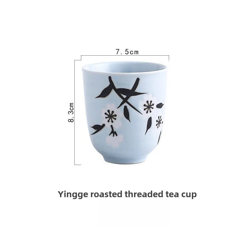 Japanese Style Ceramic Cup Hand Painted Home Tea Cup Japanese Cuisine Ceramic Coffee Quake D teacup