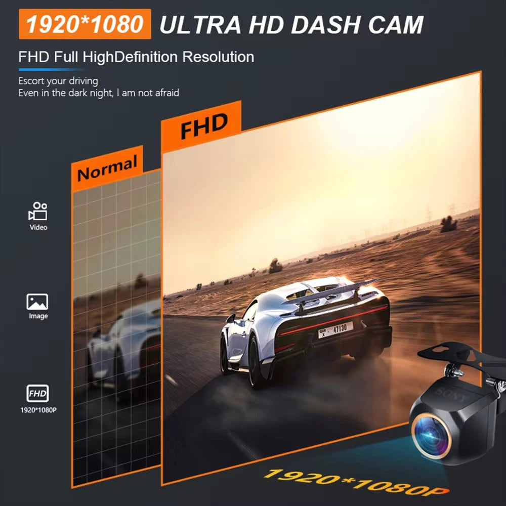 Car Rear View Camera 200° AHD 1920x1080P For Fisheye Golden Lens Full HDR Night Vision Vehicle Back Var Reversing Front Camera Quake
