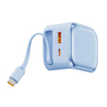 35W Double USB Charges Technology Build In Retractable Cable Small Power Adapters for Phones Tablets Computers K1KF Quake Blue China Mainland